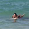Daniele Suzuki surfou na praia da praia da Reserva, no Rio de Janeiro, nesta segunda, dia 20 de julho de 2015