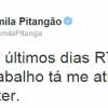 Camila Pitanga ironizou o fato de ficar muito tempo conectada no Twitter