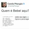 No post dos signos, Camila Pitanga brincou ao pe4rguntar 'Quem é Bebel aqui?', sua personagem que era uma garota de programa