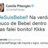 Camila Pitanga se divertiu com o post da Bebel, sua personagem de 'Paraíso Tropical'