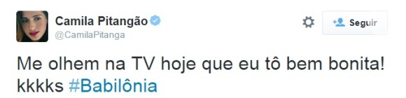 Camila Pitanga deixou a humildade de lado ao falar de si no Twitter