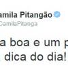 Camila Pitanga dá conselhos para seus seguidores de Twitter