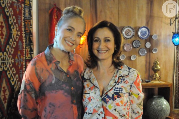 Zezé Polessa participou do programa 'Estrelas' com a apresentadora Angélica