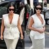 Kim Kardashian gosta de evidenciar seu colo usando combinações bem decotadas