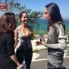 Maria Maya grava cenas de Alejandra em uma praia do Rio de Janeiro, para 'Amor à Vida'