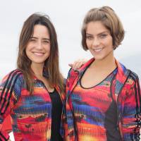 Isabella Santoni e Fernanda Vasconcellos fazem treino funcional juntas na praia