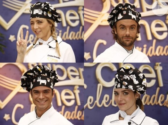 Christine Fernandes, Kayky Brito, Sidney Sampaio e Monique Alfradique participam da quinta edição do 'Super Chef Celebridades 2013', que estreia no dia 12 de agosto de 2013