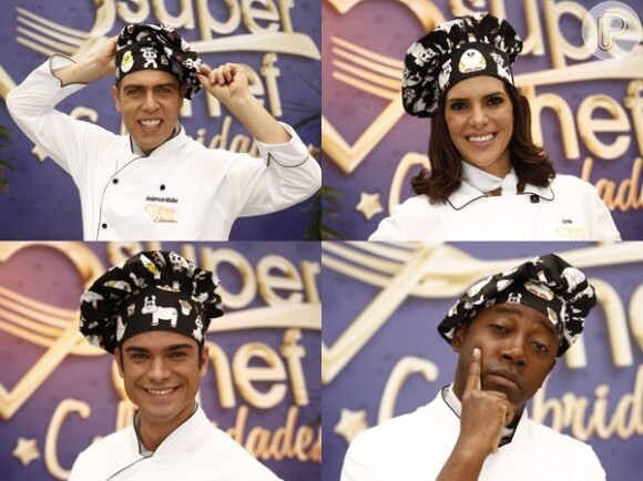Anderson Müller, Virna, Sidney Sampaio e Nando Cunha participam da quinta edição do 'Super Chef Celebridades 2013', que estreia dia 12 de agosto de 2013 no 'Mais Você'