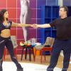 Adriano Garib ensaia valsa com Aline Riscado para a 'Dança dos Famosos' e diz que quer fazer balé, em 20 de agosto de 2013