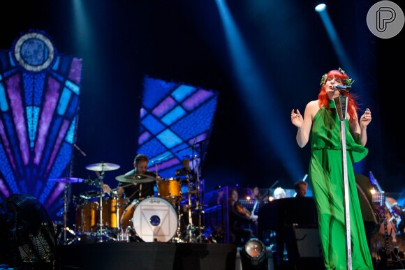 Florence and the Machine perform on the main stage at Bestival on the Isle of Wight, 7th September 2012: Pictured here: Florence Welch07/09/2012 - 