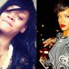 Rihanna, ainda de cabelos grandes, optou por ar natural e descontraído