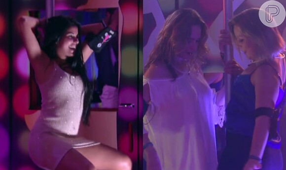 Munik, Ana Paula e Cacau sensualizaram na festa 'Dança' no 'BBB16' nesta madrugada, 18 de fevereiro de 2016