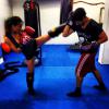 Sabrina Sato treina luta com João Vicente de Castro em 11 de outubro de 2013
