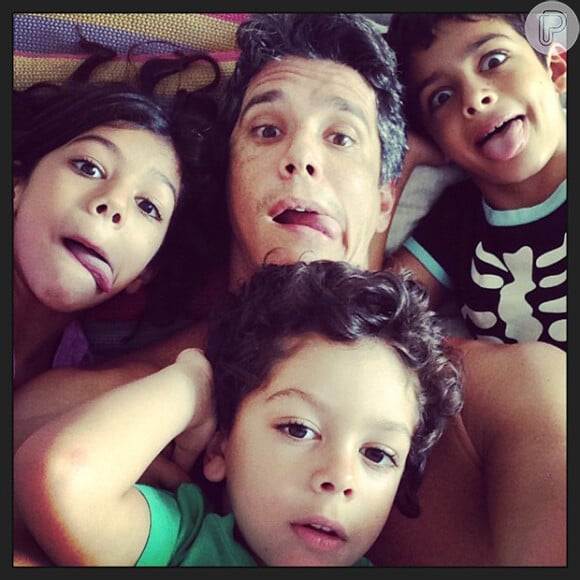 Márcio Garcia já é pai de Pedro, de 10 anos, Nina, de 8 e Felipe, de 4 anos de idade