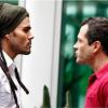 Bruno (Malvino Salvador) e Ninho (Juliano Cazarré) se confrontam, em cena de 'Amor à Vida'