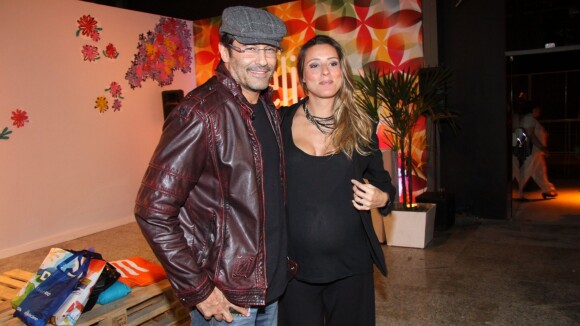 Luciano Szafir leva Luhanna Melloni, grávida de 9 meses, ao Fashion Rio