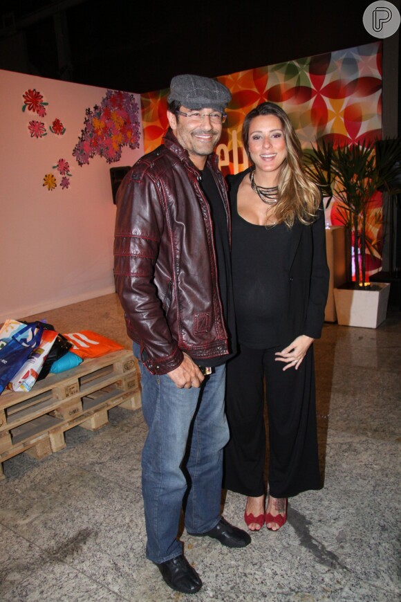 Luhanna Melloni, mulher de Luciano Szafir, está grávida de nove meses
