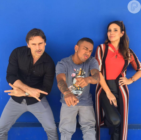 Murilo Rosa postou em seu perfil do Instagram uma foto com Juliana Knust e Nego do Borel nos bastidores dos últimos dias de gravação de 'Malhação: Seu Lugar no Mundo"
