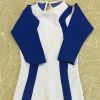 Ex-BBB Munik está vendendo esse vestido com detalhe azul por R$ 80,00
