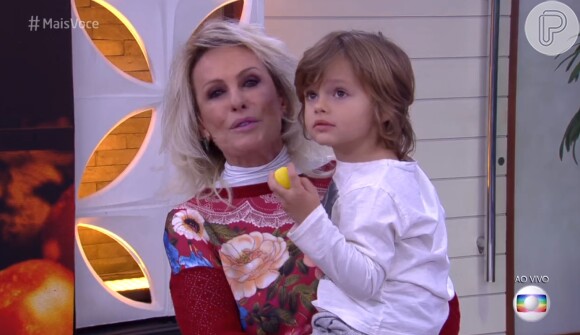 Ana Maria Braga recebeu mais uma vez o neto Bento, de 4 anos, no 'Mais Você', nesta sexta-feira, 8 de julho de 2016