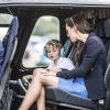 Príncipe William e Kate Middleton levaram George para ver show aéreo de aviões militares