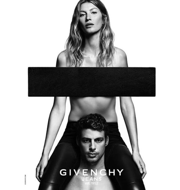 Cauã Reymond posa com Gisele Bündchen, de topless, para campanha da Givenchy