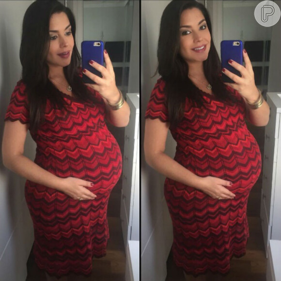 Thais Fersoza compartilhou em sua conta de Instagram a evolução do crescimento da gravidez de Melinda