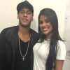 Ex-BBB Munik tietou o jogador Neymar na madrugada desta quarta-feira, 13 de julho de 2016