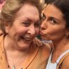 Giovanna Antonelli posa com Aracy Balabanian nos bastidores de 'Sol Nascente'