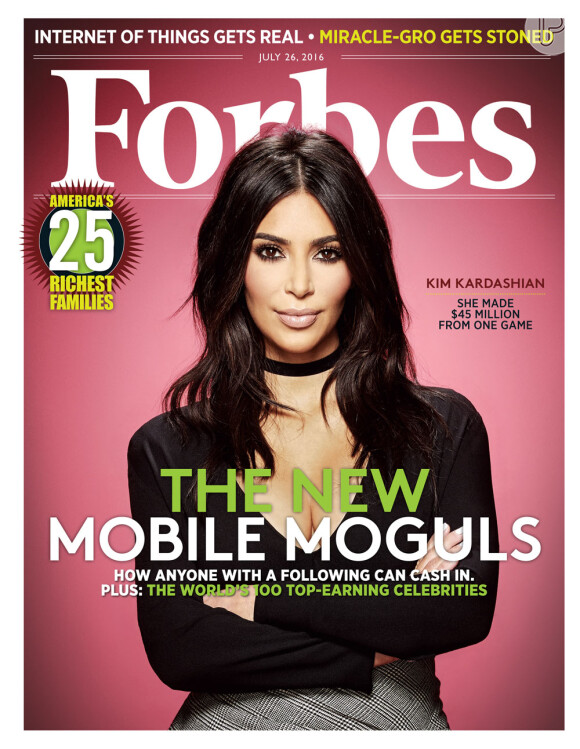 Kim Kardashian estrela a capa da revista 'Forbes' deste mês. Com fortuna estimada em R$ 169 milhões, ela ocupa a 42ª posição entre os mais ricos do mundo