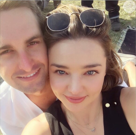 O noivo de Miranda Kerr, Evan Spiegel, é um dos fundadores do Snapchat