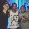 MC Gui posa com a Ronaldinho Gaúcho e Tirulipa na gravação do DVD 'Wesley Safadão em Casa', na mansão do cantor em Fortaleza, nesta quarta-feira, 20 de julho de 2016