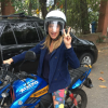 Leticia Spiller, em preparação para fazer a Lenita de 'Sol Nascente', próxima novela das seis, teve sua primeira aula para aprender a pilotar moto nesta quinta-feira, 21 de julho de 2016