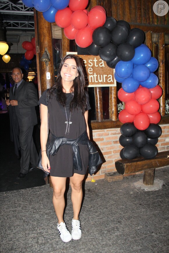 Maria Joana foi uma das convidadas do aniversário de 3 anos de Antonio, na Barra da Tijuca, Zona Oeste do Rio