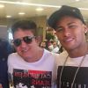 Neymar visita churrascaria do sertanejo em Goiânia, em Goiás, em 31 de julho de 2016