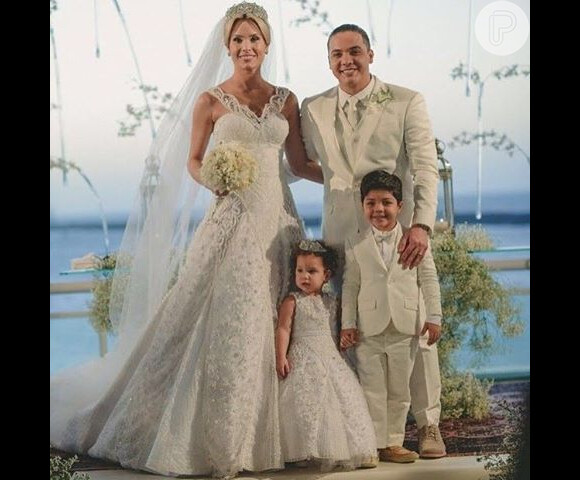 Vestido de noiva de Thyane Dantas está avaliado em R$ 72 mil: '58 mil cristais'