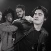Nicolas Prattes, Maicon Rodrigues, João Victor Silva e Enzo Romani se divertem nos bastidores de 'Rock Story'