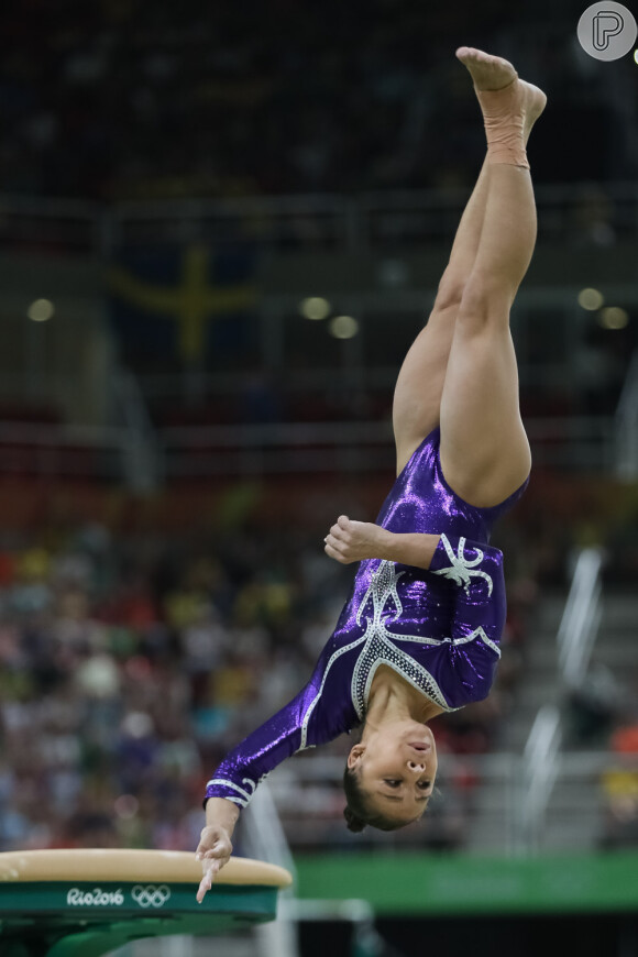 A ginasta brasileira Flávia Saraiva encantou o público durante a Olimpíada Rio 2016