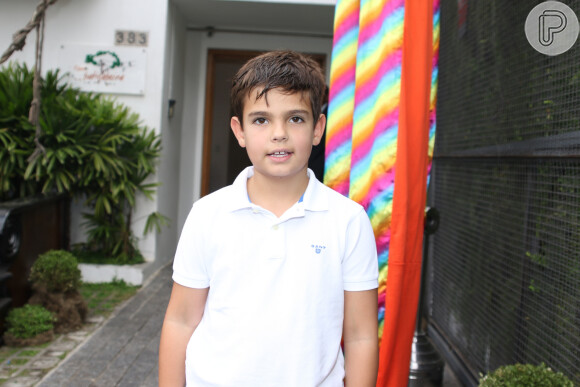 Rodrigo Silva, filho de Faustão, foi outro convidado da festa de Pietro nesta segunda-feira (08)