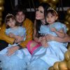 Leandro e Natália Guimarães comemoram aniversário de 3 anos das filhas gêmeas, Maya e Kiara