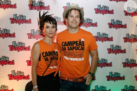 Murilo Benício e Débora Falabella durante o Carnaval