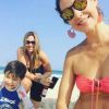 No dia do aniversário de Pedro Scooby, Luana Piovani foi à praia com Dom e uma amiga no Rio