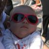 Boomer, de 3 meses, filho de Michael Phelps e Nicole Johnson, que já é sucesso na internet com mais de 300 mil seguidores no Instagram, chamou a atenção ao usar óculos escuros fashion