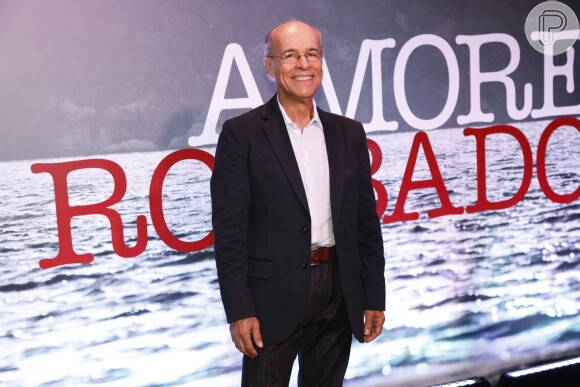 Osmar Prado na coletiva de lançamento da minissérie 'Amores Roubados', no Casarão Ameno Resedá, no Catete, Zona Sul do Rio de Janeiro, na noite desta quinta-feira, 28 de novembro de 2013