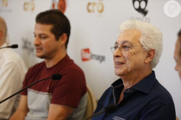 No último dia 11 de novembro, Marcelo Serrado e Aguinaldo Silva fizeram uma coletiva de imprensa para apresentar o filme 'Crô - O Filme', no Rio de Janeiro