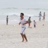 O ator Cauã Reymond foi visto correndo na praia da Barra da Tijuca, Zona Oeste do Rio de Janeiro, nesse domingo, 15 de dezembro de 2013
