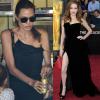Angelina Jolie tem recebido críticas por estar exibindo uma silhueta mais magra. Com os braços e pernas muito finos, a atriz só tem usado roupas pretas e mais largas