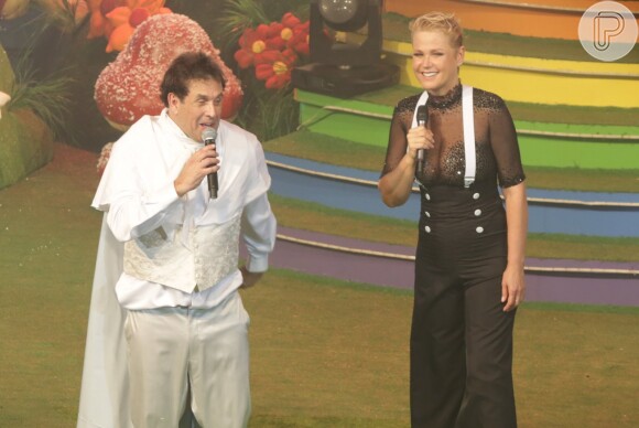 Xuxa e Sérgio Mallandro dividiram o palco durante o show 'Xuchá'