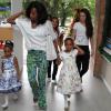 Glória Maria celebrou o aniversário de suas filhas, Maria, de 6 anos e Laura, de 5, nesta quinta-feira, 19 de dezembro de 2013, na Barra da Tijuca, Zona Oeste do Rio de Janeiro