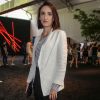 A consultora de moda Maria Prata apostou na tendência das listras para conferir os desfiles do SPFW